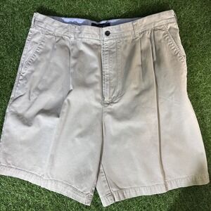 Tommy Hilfiger Golf Mens Chino Shorts Cream Size 38 Pockets Cotton‎